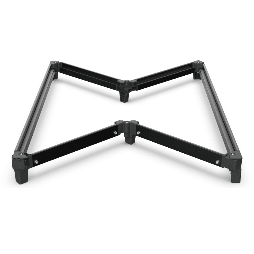 Joolca Ensuite Shower Base - Frame in sturdy black metal, designed for off-grid outdoor shower setups, providing a durable foundation for portable camping hygiene solutions.